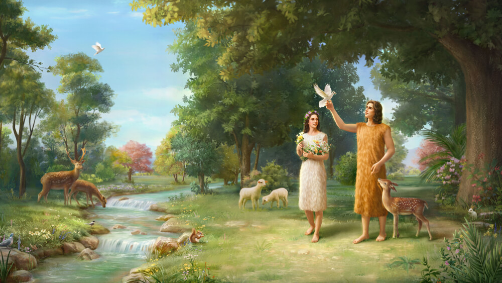 하나님이 아담과 하와에게 가죽옷을 지어 입히시다